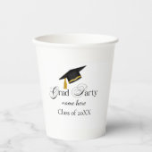 Personalized Grad Party, Name and Year 紙コップ (正面)
