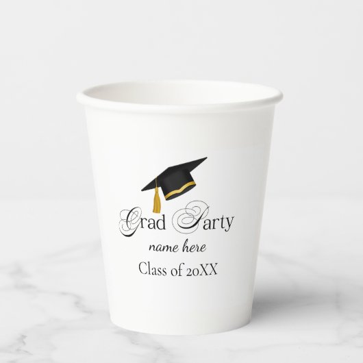 Personalized Grad Party, Name and Year 紙コップ (正面)