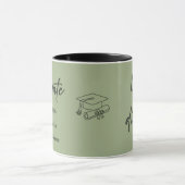 Personalized Graduate Mug – Elegant Script Style マグカップ (中央)