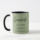 Personalized Graduate Mug – Elegant Script Style マグカップ (左)