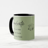 Personalized Graduate Mug – Elegant Script Style マグカップ (正面左)