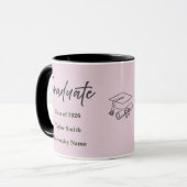 Personalized Graduate Mug – Elegant Script Style マグカップ (正面左)