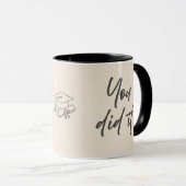 Personalized Graduate Mug – Elegant Script Style マグカップ (正面右)