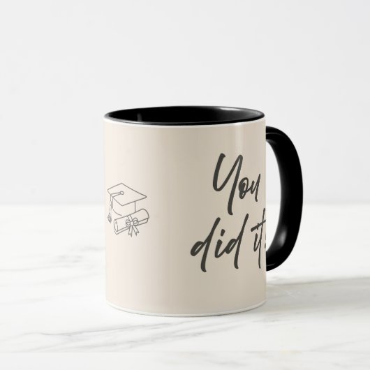 Personalized Graduate Mug – Elegant Script Style マグカップ (正面右)