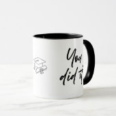 Personalized Graduate Mug – Elegant Script Style マグカップ (正面右)