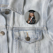 Personalized Graduate Photo Elegant Graduation  缶バッジ (インサイチュ)