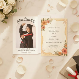 Personalized Graduation Announcement Photo Card 案内状