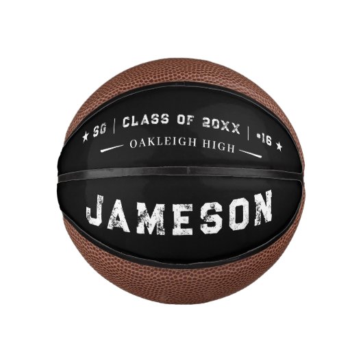 Personalized Graduation Athlete Keepsake ミニバスケットボール (正面)
