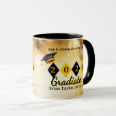 Personalized Graduation black & Gold Coffee Mug  マグカップ (正面右)