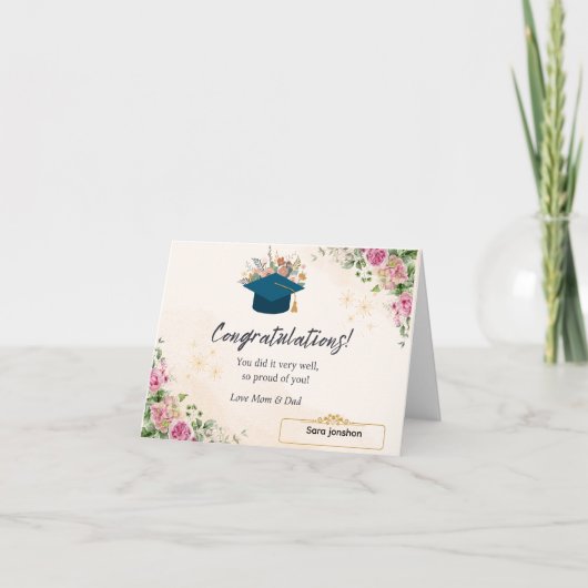 Personalized Graduation Cards & Gifts サンキューカード (正面)