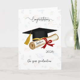 Personalized Graduation Congratulations カード