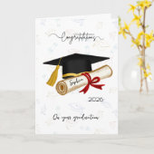 Personalized Graduation Congratulations カード (黄色い花)