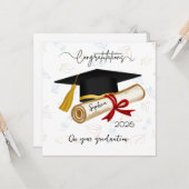 Personalized Graduation Congratulations カード (正面/裏面インサイチュ)