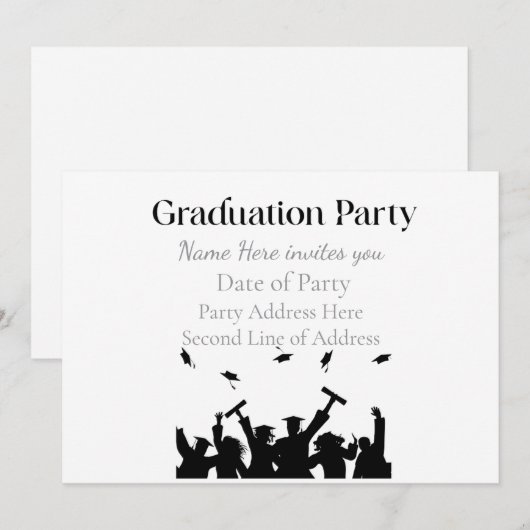 Personalized Graduation Custom Name and Class Year 招待状 (正面/裏面)