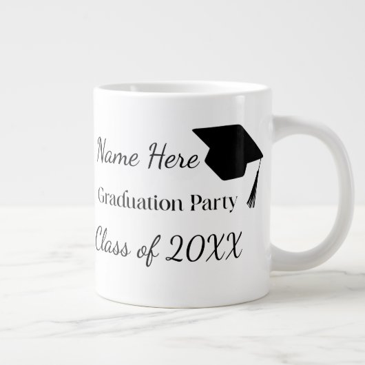 Personalized Graduation Custom Name Graduate Gift  ジャンボコーヒーマグカップ (右)