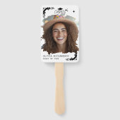 Personalized Graduation Elegant Script Stars & Cap ハンドファン (裏面)