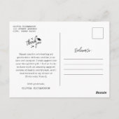 Personalized Graduation Elegant Script Stars & Cap ポストカード (裏面)