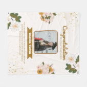 personalized graduation fleece blanket フリースブランケット (正面(横))