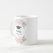 Personalized graduation gift for her, graduate mug コーヒーマグカップ (正面左)