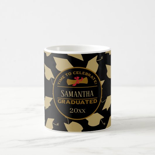 Personalized Graduation Gift | Time To Celebrate C コーヒーマグカップ (中央)