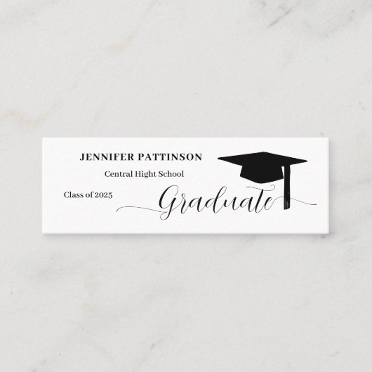 Personalized Graduation Graduate Name コーリングカード (正面)