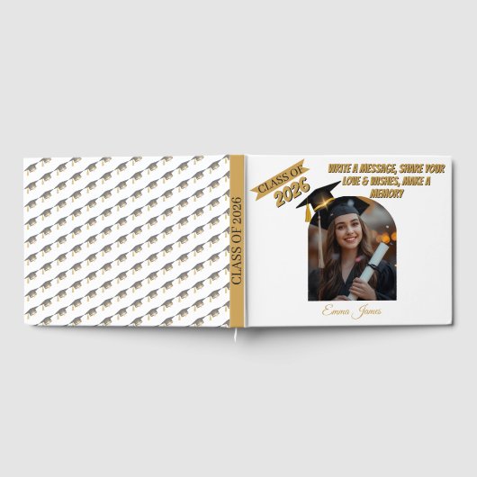 Personalized Graduation Guestbook & Wishes Book  ゲストブック (全面)