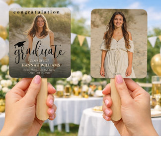 Personalized Graduation Hand Fan - Custom Photo ハンドファン