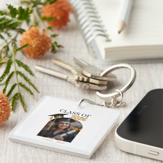 Personalized Graduation Keychain Gift  キーホルダー (正面右)