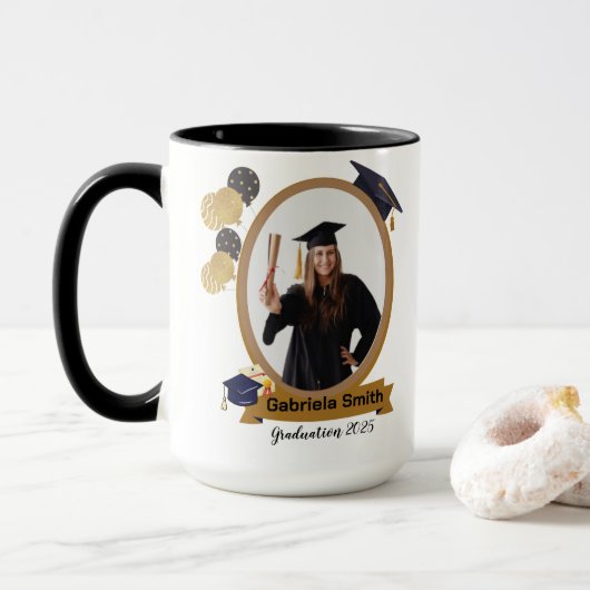 personalized graduation mug マグカップ (ドーナツ付き)