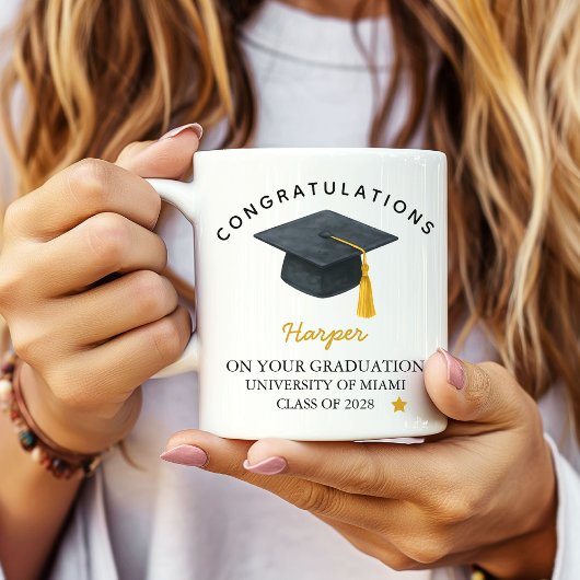 Personalized graduation mug, graduation gift コーヒーマグカップ