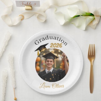 Personalized Graduation Paper Plates Class of 2026 ペーパープレート