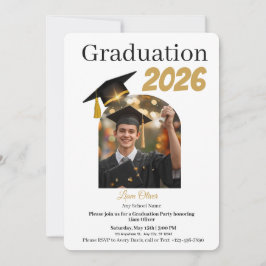 Personalized Graduation Party Photo Invitation シーズンカード