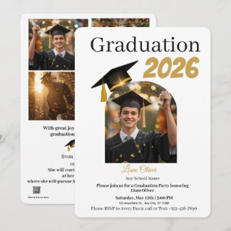 Personalized Graduation Party Photo Invitation  シーズンカード