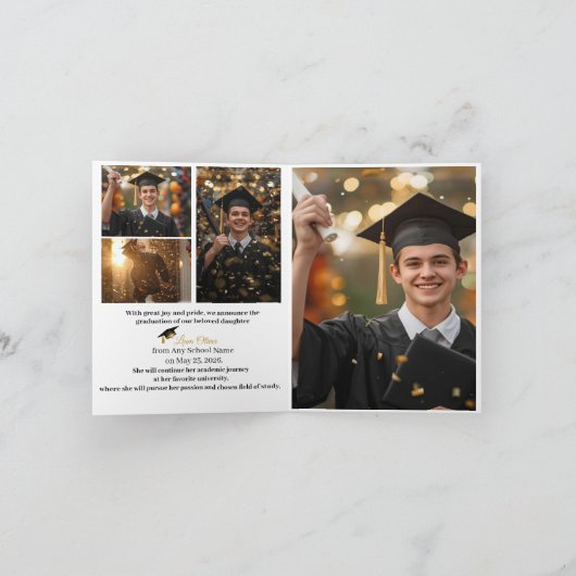 Personalized Graduation Party Photo Invitation  シーズンカード (内部)