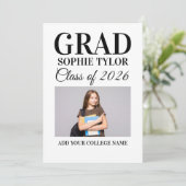 Personalized Graduation Party Photo Invitation 招待状 (スタンド正面)