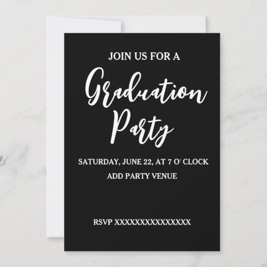 Personalized Graduation Party Photo Invitation 招待状 (裏面)