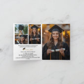 Personalized Graduation Party Photo Invitation Car シーズンカード (内部)