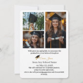 Personalized Graduation Party Photo Invitation Car シーズンカード (裏面)