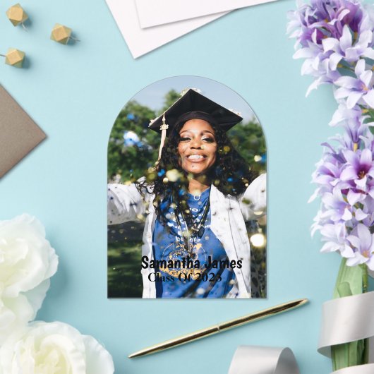 Personalized Graduation Photo and Name アクリル招待状 (インサイチュ (ウェディング))