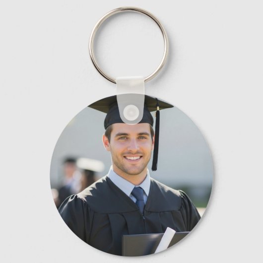 Personalized Graduation Photo Keepsake Memory Gift キーホルダー (正面)