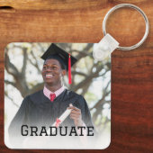 Personalized Graduation Photo Keepsake Memory Gift キーホルダー (裏面)