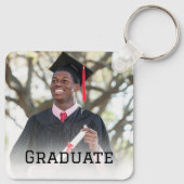 Personalized Graduation Photo Keepsake Memory Gift キーホルダー (裏面)