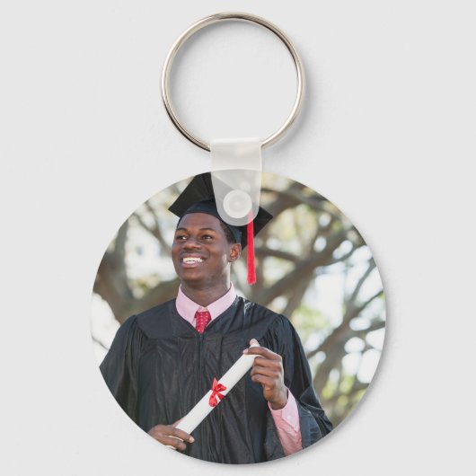Personalized Graduation Photo Keepsake Memory Gift キーホルダー (正面)