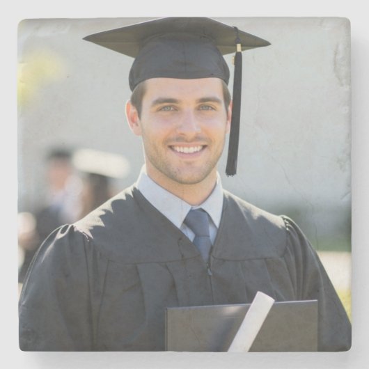 Personalized Graduation Photo Keepsake Memory Gift ストーンコースター (正面)