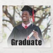 Personalized Graduation Photo Keepsake Memory Gift スパークリングワインラベル (シングルラベル)