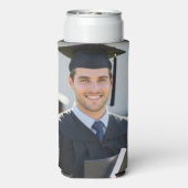 Personalized Graduation Photo Keepsake Memory Gift スリム缶クーラー (Seltzer裏面)