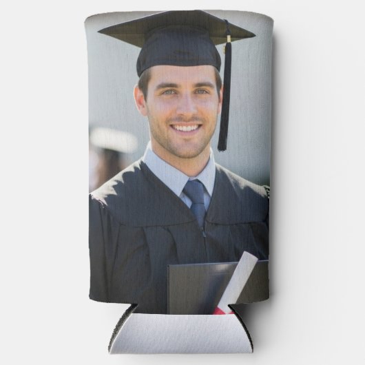 Personalized Graduation Photo Keepsake Memory Gift スリム缶クーラー (正面)