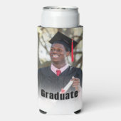 Personalized Graduation Photo Keepsake Memory Gift スリム缶クーラー (Seltzer裏面)