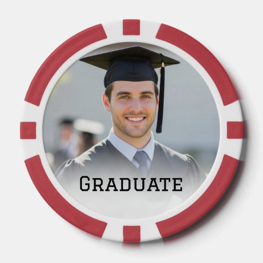 Personalized Graduation Photo Keepsake Memory Gift ポーカーチップ (正面)