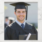 Personalized Graduation Photo Keepsake Memory Gift ワインラベル (シングルラベル)